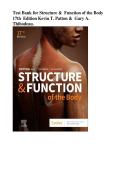 Test Bank for Structure & Function of the Body 17th Edition by Kevin T&period; Patton PhD&vert;complete Test bank&vert;pdf&vert;2026&vert;