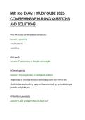 NUR 336 EXAM 1 STUDY GUIDE 2026&NewLine;COMPREHENSIVE NURSING QUESTIONS&NewLine;AND SOLUTIONS&NewLine;