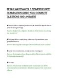 TEXAS WASTEWATER B COMPREHENSIVE&NewLine;EXAMINATION GUIDE 2026 COMPLETE&NewLine;QUESTIONS AND ANSWERS