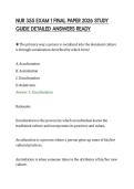 NUR 355 EXAM 1 FINAL PAPER 2026 STUDY&NewLine;GUIDE DETAILED ANSWERS READY