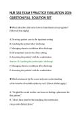 NUR 355 EXAM 1 PRACTICE EVALUATION 2026&NewLine;QUESTION FULL SOLUTION SET&NewLine;
