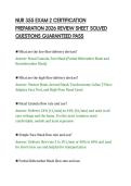 NUR 355 EXAM 2 CERTIFICATION&NewLine;PREPARATION 2026 REVIEW SHEET SOLVED&NewLine;QUESTIONS GUARANTEED PASS&NewLine;