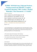 NUR202 &sol; NUR 202 Exam 2 Maternal Newborn Nursing Actual Exam 2026&sol;2027 &vert; Complete Exam-Style Questions &vert; 100&percnt; Verified &ndash; Detailed Rationales &ndash; Pass Guaranteed &ndash; A&plus; Graded&NewLine;&NewLine;