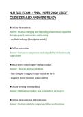 NUR 355 EXAM 2 FINAL PAPER 2026 STUDY&NewLine;GUIDE DETAILED ANSWERS READY&NewLine;