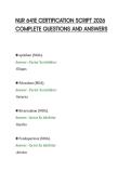 NUR 641E CERTIFICATION SCRIPT 2026&NewLine;COMPLETE QUESTIONS AND ANSWERS&NewLine;