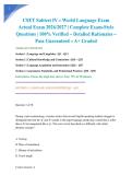 CSET Subtest IV &ndash; World Language Exam Actual Exam 2026&sol;2027 &vert; Complete Exam-Style Questions &vert; 100&percnt; Verified &ndash; Detailed Rationales &ndash; Pass Guaranteed &ndash; A&plus; Graded&NewLine;&NewLine;