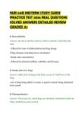 NUR 641E MIDTERM STUDY GUIDE&NewLine;PRACTICE TEST 2026 REAL QUESTIONS&NewLine;SOLVED ANSWERS DETAILED REVIEW&NewLine;GRADED A&plus;&NewLine;