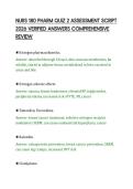 NURS 180 PHARM QUIZ 2 ASSESSMENT SCRIPT&NewLine;2026 VERIFIED ANSWERS COMPREHENSIVE&NewLine;REVIEW