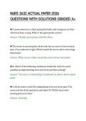 NURS 3632 ACTUAL PAPER 2026&NewLine;QUESTIONS WITH SOLUTIONS GRADED A&plus;