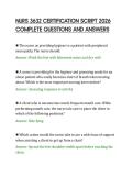 NURS 3632 CERTIFICATION SCRIPT 2026&NewLine;COMPLETE QUESTIONS AND ANSWERS