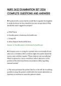 NURS 3632 EXAMINATION SET 2026&NewLine;COMPLETE QUESTIONS AND ANSWERS&NewLine;