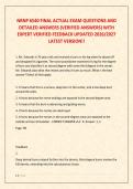 NRNP 6540 Final Exam Test Bank &ndash; Actual Exam Questions & Detailed Answers &vert; Geriatric Primary Care Nurse Practitioner &lpar;Walden&rpar; &vert; Pass Your Final First Try