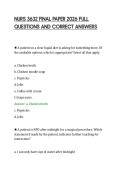 NURS 3632 FINAL PAPER 2026 FULL&NewLine;QUESTIONS AND CORRECT ANSWERS&NewLine;