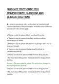 NURS 3632 STUDY GUIDE 2026&NewLine;COMPREHENSIVE QUESTIONS AND&NewLine;CLINICAL SOLUTIONS