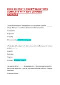 ECON 343 TEST 3 REVIEW QUESTIONS COMPLETE WITH 100&percnt; VERIFIED ANSWERS