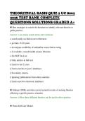 THEORETICAL BASIS QUIZ 2 UC 8002&NewLine;2026 TEST BANK COMPLETE&NewLine;QUESTIONS SOLUTIONS GRADED A&plus;