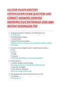 UA STAR HVACR MASTERY &NewLine;CERTIFICATION EXAM QUESTION AND &NewLine;CORRECT ANSWERS &lpar;VERIFIED &NewLine;ANSWERS&rpar; PLUS RATIONALES 2026 Q&A &NewLine;INSTANT DOWNLOAD PDF 