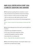NURS 5335 CERTIFICATION SCRIPT 2026&NewLine;COMPLETE QUESTIONS AND ANSWERS
