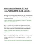 NURS 5335 EXAMINATION SET 2026&NewLine;COMPLETE QUESTIONS AND ANSWERS&NewLine;