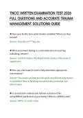 TNCC WRITTEN EXAMINATION TEST 2026&NewLine;FULL QUESTIONS AND ACCURATE TRAUMA&NewLine;MANAGEMENT SOLUTIONS GUIDE