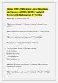 Cintas SSR Exam Bundle with Complete Solutions