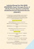 Individual-Manage Your Risk &lpar;QHS&rpar; &lpar;ESAMS&sol;NEL&rpar; Expert Strategies&comma; Review of &lpar;36&rpar; Key Practice Questions and Verified Detailed Answers&semi; for Guaranteed Success &lpar;2026&sol;2027&rpar;&NewLine;&NewLine;&NewLine;