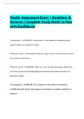 Health Assessment Exam 1 Questions & Answers &vert; Complete Study Guide to Pass with Confidence
