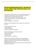 Advanced Pathophysiology Exam 1 Questions & Answers &lpar;2026&rpar; &vert; High-Yield Study Guide to Ace Your First Exam