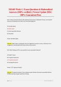 NR 603 Week 1 &vert; Exam Questions & Rationalized Answers &lpar;100&percnt; Verified&rpar; &vert; Newest Update 2026 &vert; 100&percnt; Guaranteed Pass