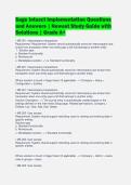 Sage Intacct Implementation Questions&NewLine;and Answers &vert; Newest Study Guide with&NewLine;Solutions &vert; Grade A&plus;