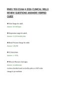 RNSG 1105 EXAM 4 2026 CLINICAL SKILLS&NewLine;REVIEW QUESTIONS ANSWERS VERIFIED&NewLine;GUIDE