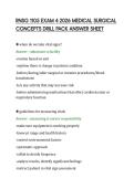 RNSG 1105 EXAM 4 2026 MEDICAL SURGICAL&NewLine;CONCEPTS DRILL PACK ANSWER SHEET&NewLine;
