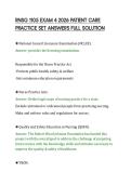 RNSG 1105 EXAM 4 2026 PATIENT CARE&NewLine;PRACTICE SET ANSWERS FULL SOLUTION