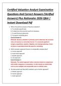 Certified Valuation Analyst Examination &NewLine;Questions And Correct Answers &lpar;Verified &NewLine;Answers&rpar; Plus Rationales 2026 Q&A &vert; &NewLine;Instant Download Pdf 