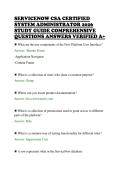 SERVICENOW CSA CERTIFIED&NewLine;SYSTEM ADMINISTRATOR 2026&NewLine;STUDY GUIDE COMPREHENSIVE&NewLine;QUESTIONS ANSWERS VERIFIED A