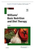  Williams' Basic Nutrition & Diet Therapy 17th Edition Author&colon; Staci Nix McIntosh&comma;All Chapters Included&lbrack;1-23&rsqb; Completely Covered A&plus; Study Guide Newest Version GUARANTEED PASS Test Bank &NewLine;