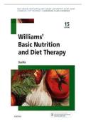 Test Bank - Williams' Basic Nutrition & Diet Therapy 17th Edition Author&colon; Staci Nix McIntosh&comma;All Chapters Included&lbrack;1-23&rsqb; Completely Covered A&plus; Study Guide Newest Version GUARANTEED PASS&period;&NewLine;