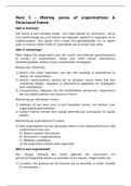 Complete samenvatting van het vak organisatiewetenschappen UU