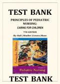 TEST BANK&colon; Principles of Pediatric Nursing 7th Edition by Ball&comma; Bindler&comma; Cowen & Shaw &vert; Complete Guide for NCLEX-RN Preparation