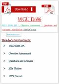 WGU D686 OA &vert; Objective Assessment &vert; Questions and Answers &vert; 2026 Update &vert; 100&percnt; Correct&period;