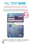 APPLIED PATHOPHYSIOLOGY FOR THE ADVANCED &NewLine;PRACTICE NURSE 2ND EDITION BY LUCIE DLUGASCH&semi; LACHEL STORY
