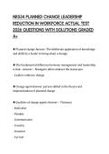 NR534 PLANNED CHANGE LEADERSHIP&NewLine;REDUCTION IN WORKFORCE ACTUAL TEST&NewLine;2026 QUESTIONS WITH SOLUTIONS GRADED&NewLine;A&plus;