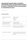 safeMedicate Essential Skills for Medicine Administration EXAM &lpar;updated 2026&rpar; Questions & Answers &vert; With 100&percnt; Correct Answers graded A&plus; Guaranteed Success&excl;