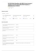 TAP 250 EXAM Questions with 100&percnt; Correct Answers &vert; Verified &vert;&vert; ACTUAL EXAM 2026 TEST&excl;&excl; Graded A&plus; &vert; 2025&vert;2026 EXAM UPDATE