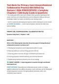 Test Bank for Primary Care Interprofessional Collaborative Practice 6th Edition by Buttaro &vert; ISBN 9780323570152 &vert; Complete Chapters 1&ndash;228 Study Guide & Questions