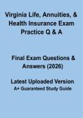 Virginia Life&comma; Annuities&comma; & Health Insurance Exam &ndash; Practice Questions & Study Guide 2026