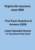 Virginia Life Insurance Exam 0000 &ndash; Practice Questions & Study Guide 2026