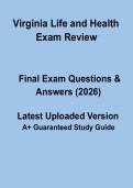 Virginia Life and Health Exam Review 2026 &ndash; Practice Questions & Study Guide