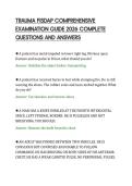 TRAUMA FISDAP COMPREHENSIVE&NewLine;EXAMINATION GUIDE 2026 COMPLETE&NewLine;QUESTIONS AND ANSWERS