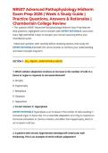 NR507 Advanced Pathophysiology Midterm Exam Prep 2026 &vert; Week 4 Study Guide &vert; Practice Questions&comma; Answers & Rationales &vert; Chamberlain College Review